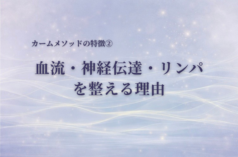 血流・神経伝達・リンパを整える理由｜カームメソッドの特徴②